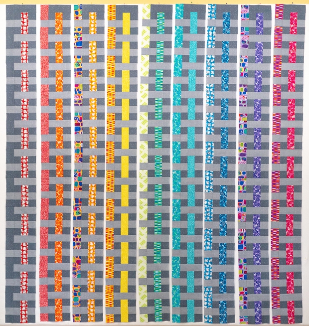 Rainbow Weave Block Rows